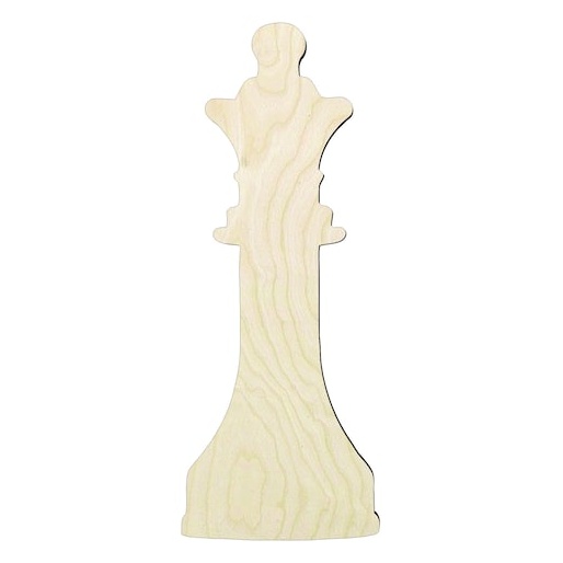 Queen Chess piece -Multiple Sizes Wood Cutout - wood cutout by Growing Tree Gallery
