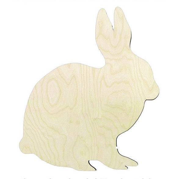 Rabbit -Multiple Sizes Wood Cutout - wood cutout by Growing Tree Gallery