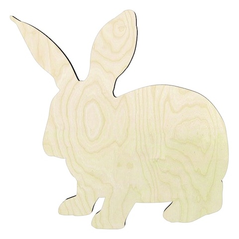 Rabbit-Multiple Sizes Wood Cutout - wood cutout by Growing Tree Gallery