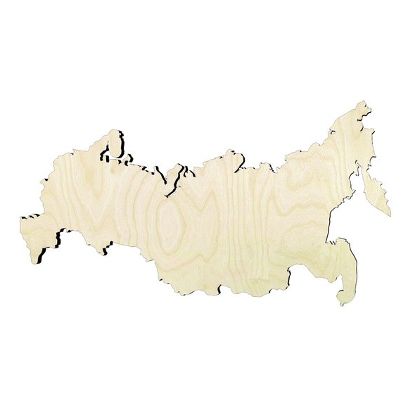Russia -Multiple Sizes Wood Cutout - laser-cut Baltic birch wood cutout for craft projects
