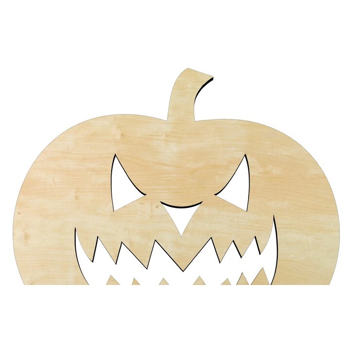 Scary pumpkin - Multiple Sizes jack- o'-lantern Wood Cutout - wood cutout by Growing Tree Gallery