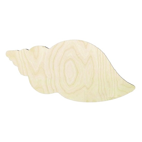 SeaShell #2 Multiple Sizes Wood Cutout - wood cutout by Growing Tree Gallery