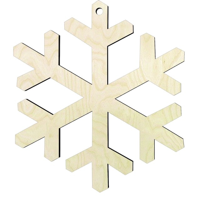 Snowflake ornament-Multiple Sizesor un Wood Cutout - wood cutout by Growing Tree Gallery