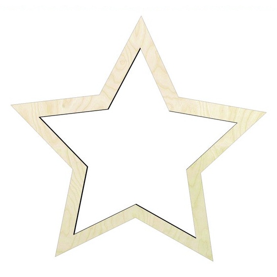 Star -Multiple Sizes Wood Cutout - wood cutout by Growing Tree Gallery
