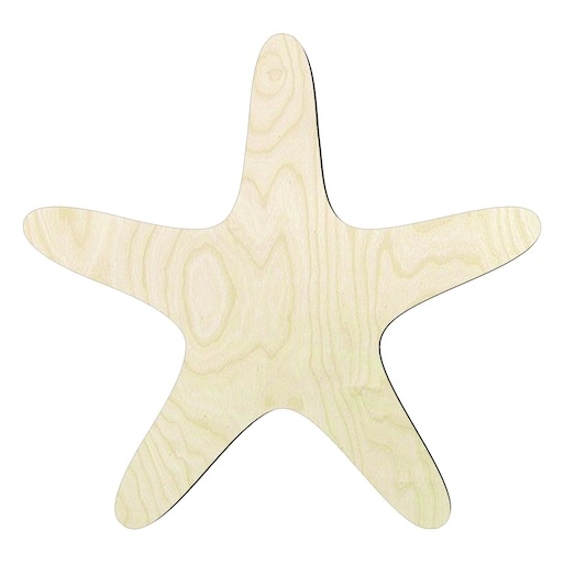 Starfish Multiple Sizes Wood Cutout - wood cutout by Growing Tree Gallery