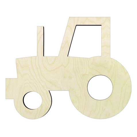 Tractor -Multiple Sizes Wood Cutout - wood cutout by Growing Tree Gallery